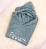 Badstoffen Kinderponcho met naam